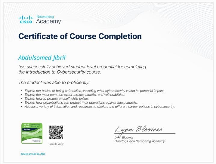 Introduction to Cybersecurity